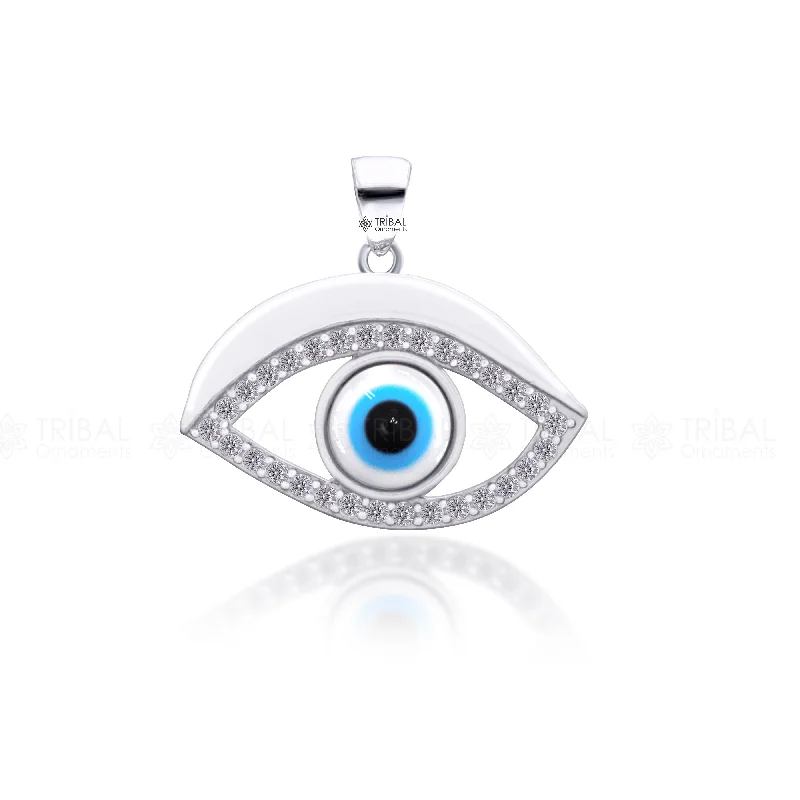 Trending Jewelry Styles Now At Limited-Time Discounts PURE 925 sterling silver evil eyes pendant with CZ stone nsp796