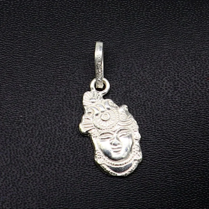 Special Deals On Handcrafted And Designer Jewelry Solid sterling silver handmade Hindu Lord krishna shrinathji tiny pendant, amazing designer fabulous pendant unisex gifting jewelry ssp630