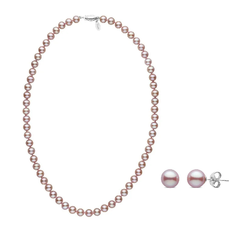 Limited-Stock Jewelry Sale – Shop Before It's Gone 18 Inch 6.5-7.0 mm Lavender Freshadama Pearl Necklace and Earring Set