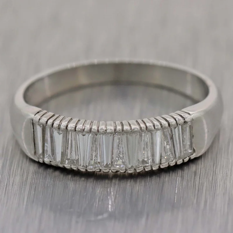 The Perfect Accessory For Less – Jewelry Sale Live 1930's Antique Art Deco Platinum Tapered Baguette 1ctw Diamond Wedding Band Ring