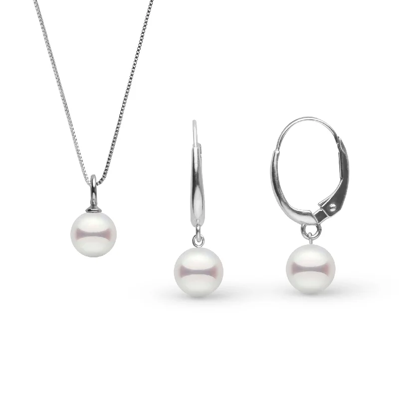 Buy More, Save More On Stunning Jewelry Pieces 7.0-7.5 mm Akoya Pearl Muse Collection Pendant and Earrings Set