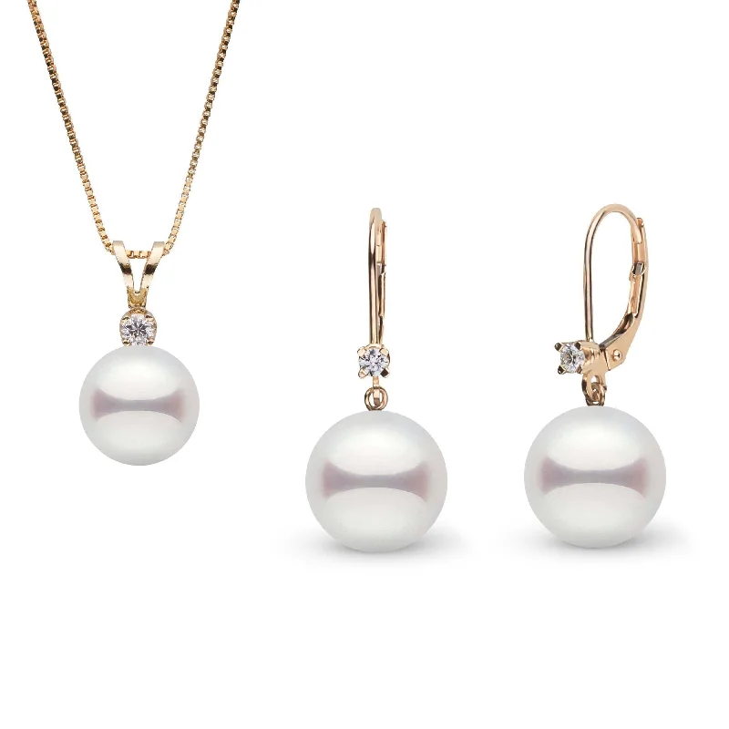 Once-A-Year Jewelry Deals – Shop Before They’Re Gone 8.0-8.5 mm Akoya Pearl and Diamond Harmony Collection Pendant and Earrings Set