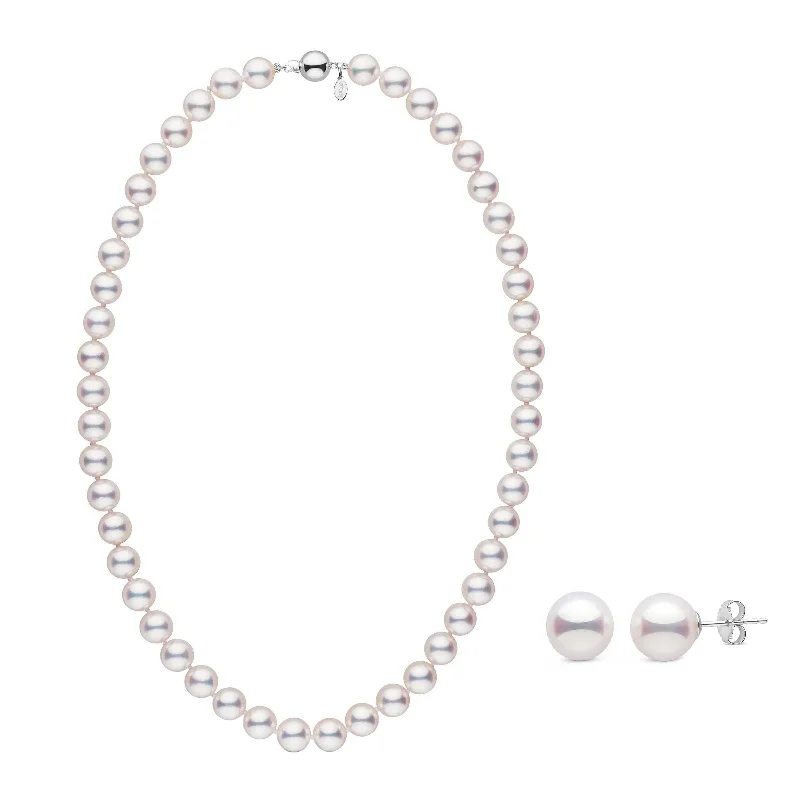 Shop Dazzling Jewelry At The Best Prices 9.0-9.5 mm White Hanadama Akoya Pearl Set