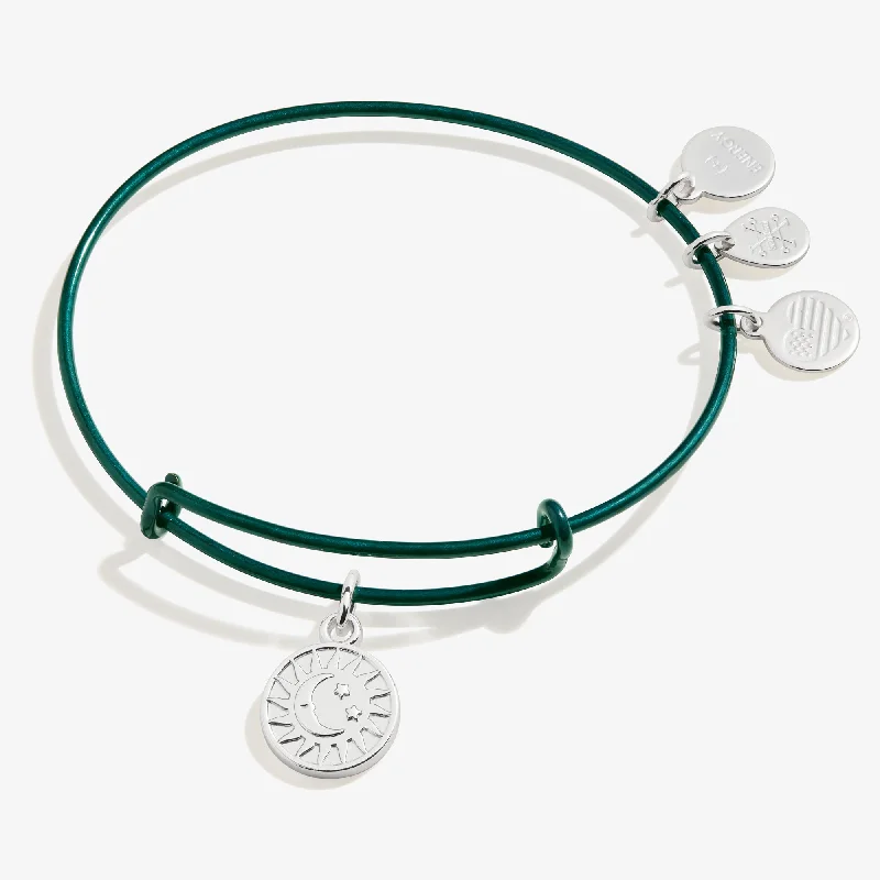 Fashion-Forward Jewelry At Incredible Prices Cosmic Balance Charm Bangle Bracelet, Green