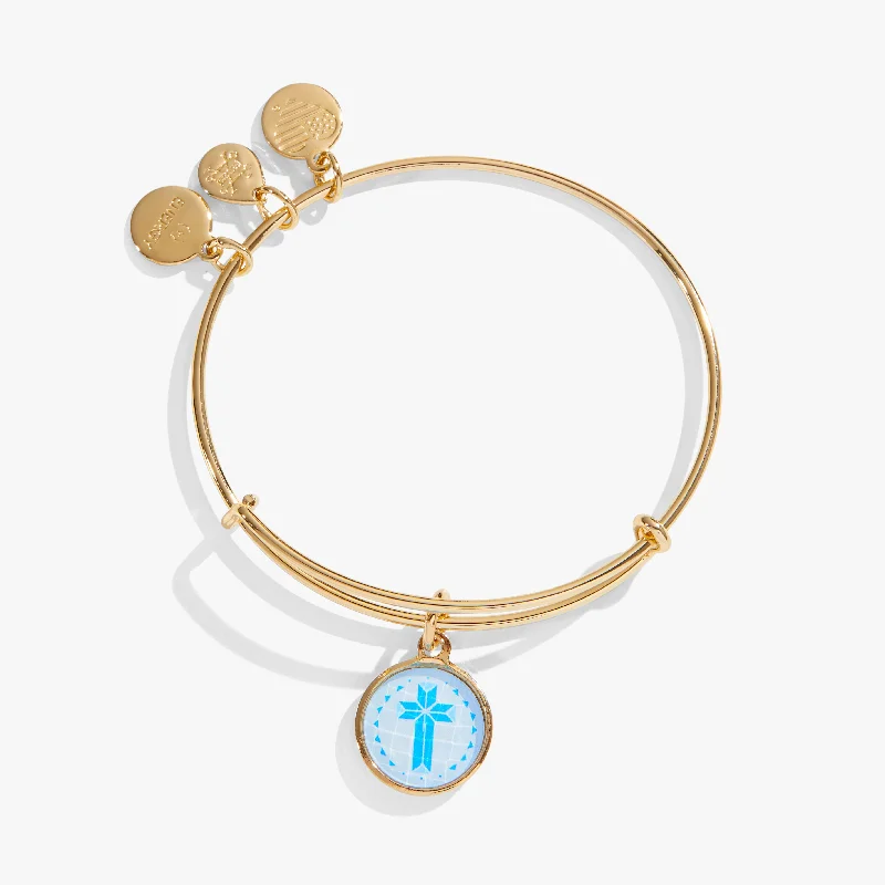 Celebrate Every Occasion With Sparkling Savings Crystal Cross Charm Bangle Bracelet