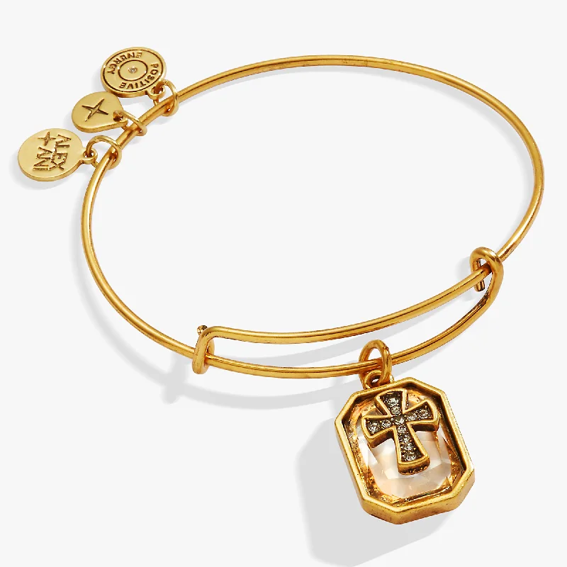 Shop High-Quality Jewelry At Jaw-Dropping Discounts Crystal Cross Charm Bangle