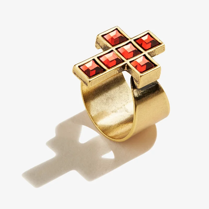 Timeless Jewelry Styles At Wallet-Friendly Prices Crystal Cross Cocktail Ring