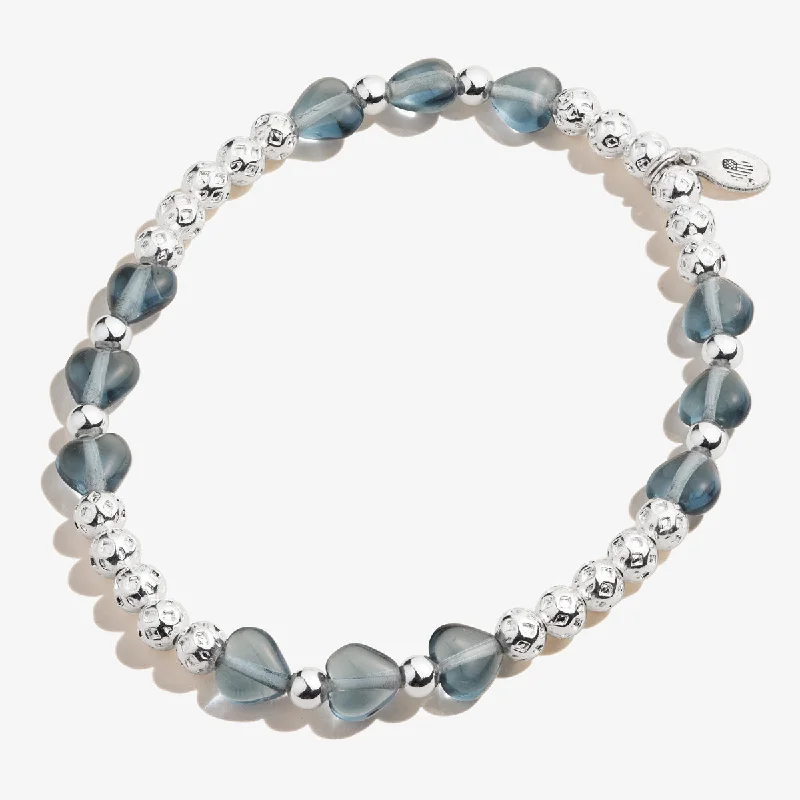 Exclusive Online Discounts On Stylish Jewelry Crystal Heart Stretch Bracelet, Blue