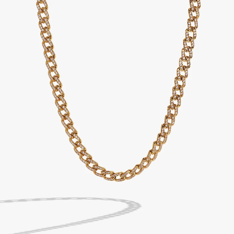 Limited-Time Offer On Elegant Jewelry Pieces Crystal Pave Curb Chain Necklace