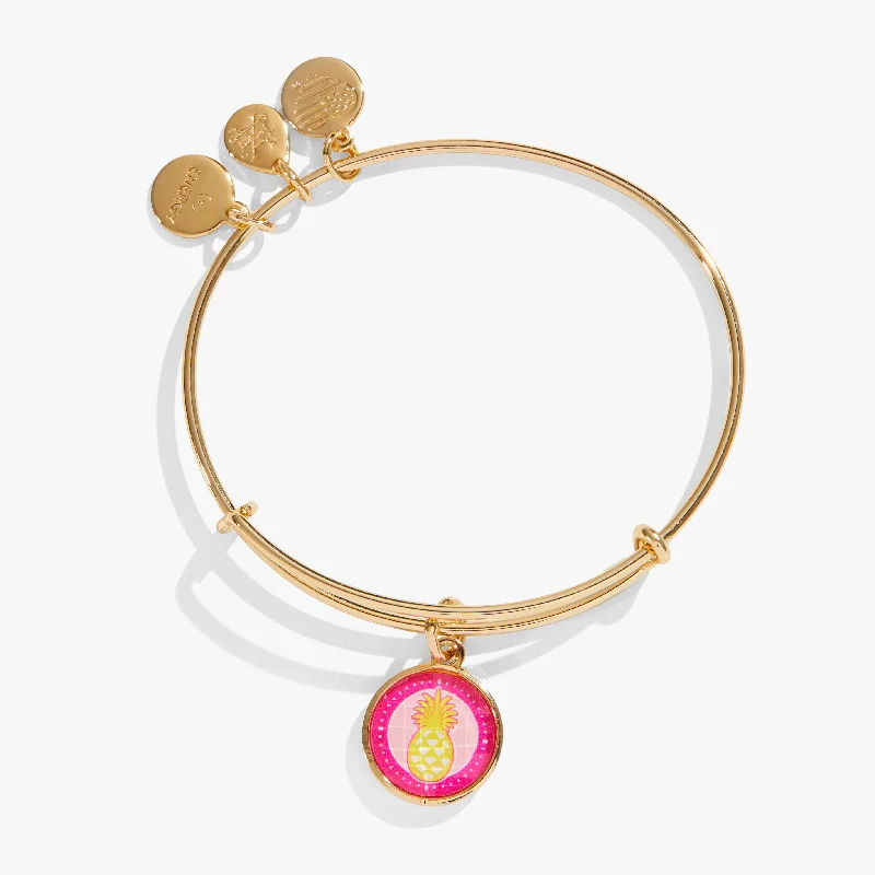 Premium Jewelry Now Available At Special Discounts Crystal Pineapple Charm Bangle Bracelet