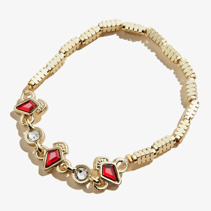 Unmissable Jewelry Clearance – Final Reductions Crystal + Ruby Stretch Bracelet