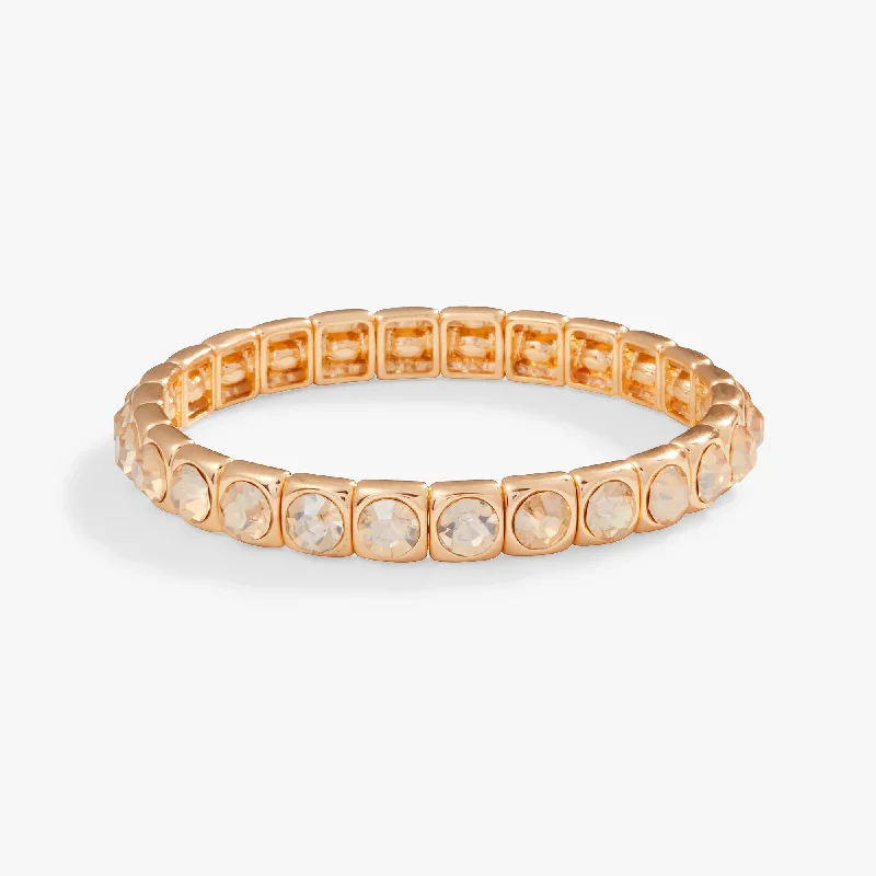 Fashion-Forward Jewelry At Incredible Prices Crystal Stretch Bracelet, Champagne