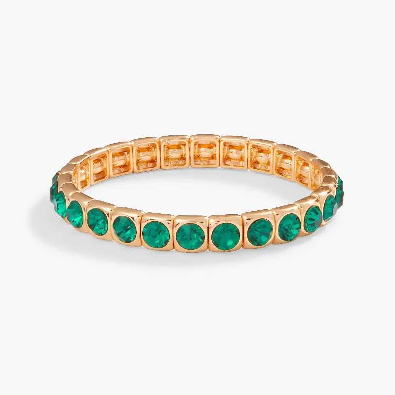 Huge Savings On Timeless Jewelry Collections Crystal Stretch Bracelet, Emerald