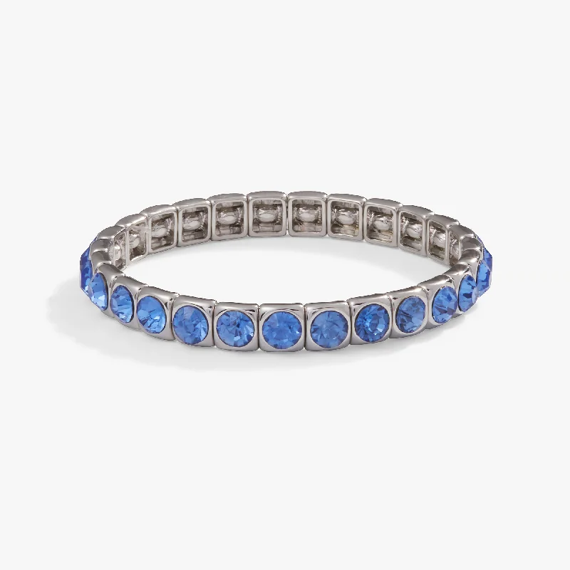 Premium Jewelry Now Available At Special Discounts Crystal Stretch Bracelet, Sapphire