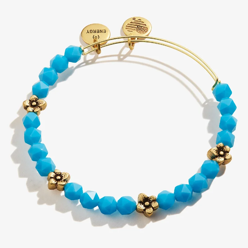 Make Every Moment Shine – Jewelry Discounts Available Daisy Beaded Bangle Bracelet, Spring Sky Blue