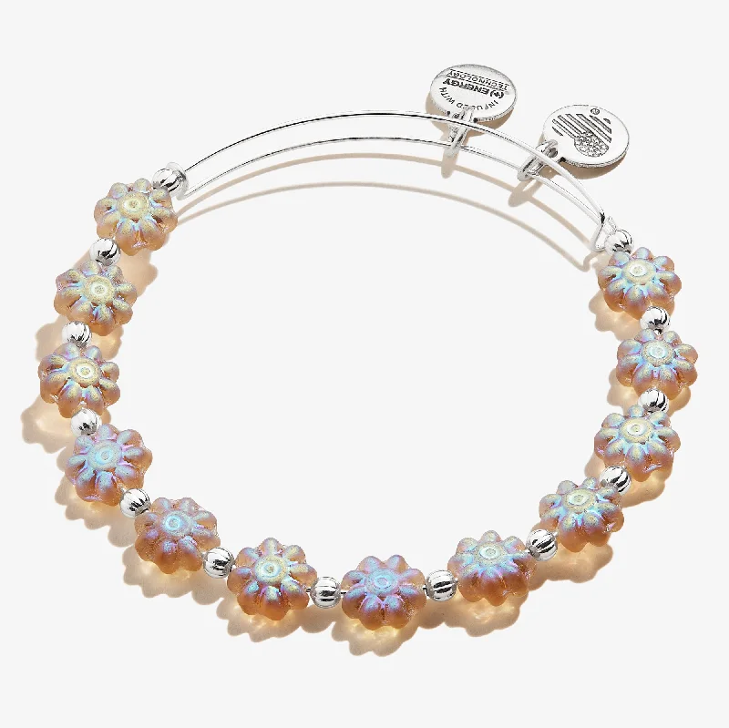 Breathtaking Jewelry, Breathtaking Prices Daisy Beaded Charm Bangle, Iridescent