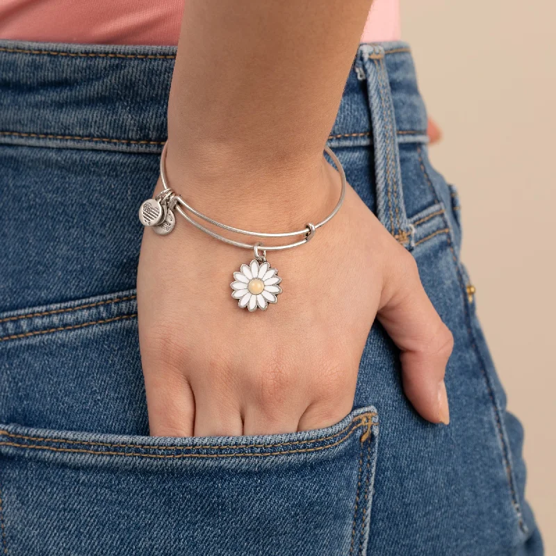 High-End Jewelry, Now More Affordable Than Ever Daisy Charm Bangle Bracelet