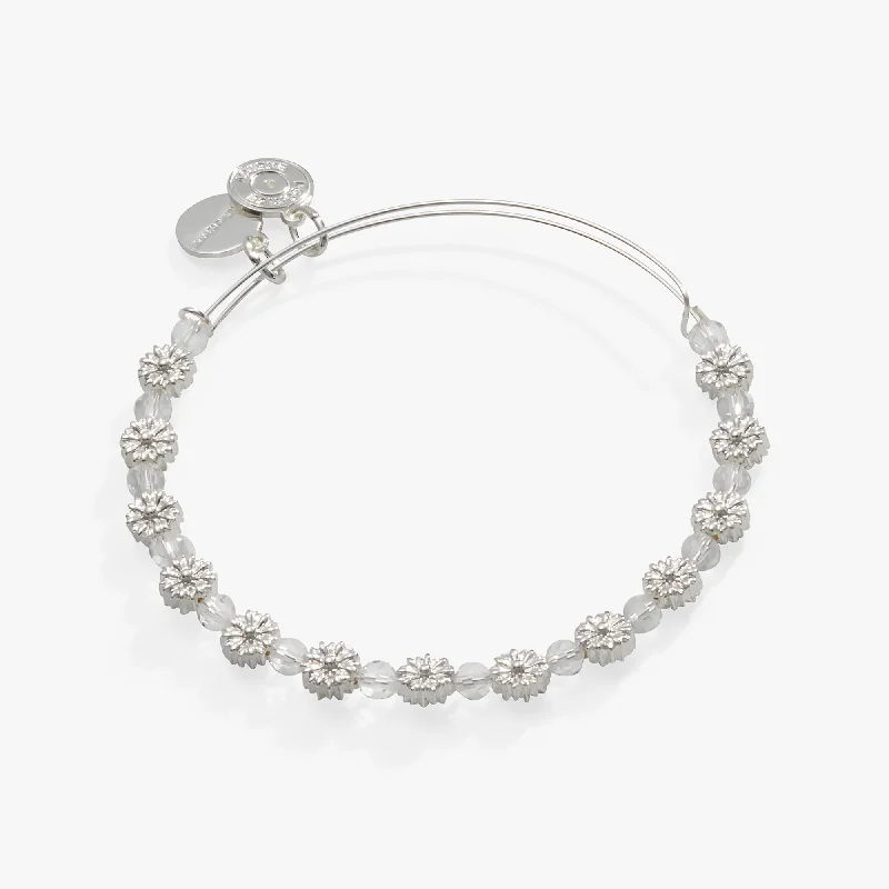 Your Dream Jewelry At Dream Prices Daisy Motif + Crystal Beaded Bangle Bracelet