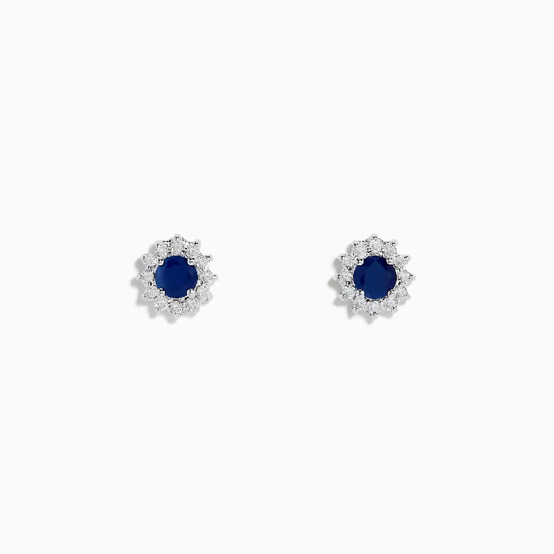 Limited-Stock Jewelry Sale – Once It's Gone, It's Gone Gemma Royalty Sapphire and Diamond Earrings, 0.89 TCW