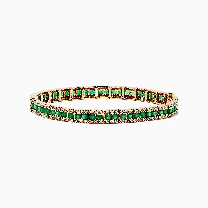 Don't Miss Our Biggest Jewelry Sale Of The Season Gemma Yellow Gold Emerald & Diamond Bracelet, 5.62 TCW