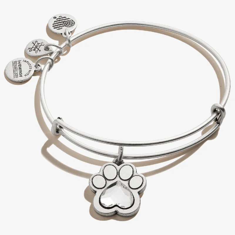 Flash Sale On Stunning Jewelry – Don't Miss Out Crystal Paw Prints of Love Charm Bangle