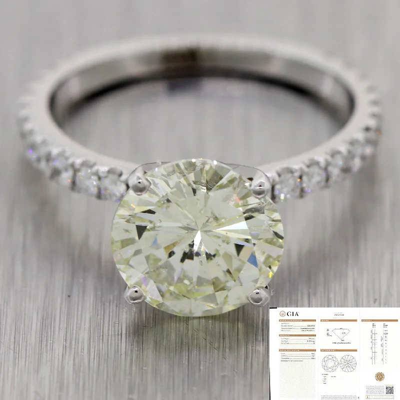 Luxury Jewelry Now At Special Promotional Rates Round 2.41ct GIA Diamond Halo 14k White Gold 2.91ctw Engagement Ring